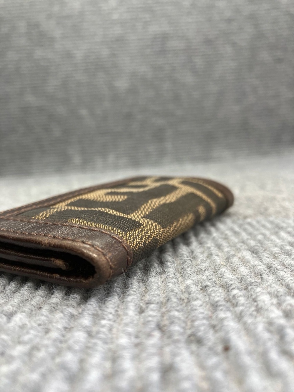 Fendi Zucca Canvas 6 Hook Key Case Brown Tobacco Leather Made in Italy - Picture 7 of 12